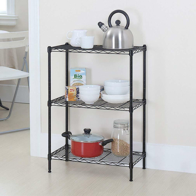 NEW 3 LAYER WIRE SHELVING METAL STORAGE WST53 in Bookcases & Shelving Units in Regina