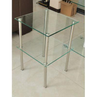 Wrought Studio Clear Glass Clear Side and End Table