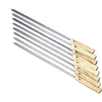 G & F Products G & F Products 17-Inch Long, Large Stainless Steel Brazilian-Style BBQ Skewers, Kebab Kabob Skewers, Half