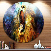 Made in Canada - Design Art 'Mighty Lion Emerging' Graphic Art Print on Metal