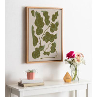 Lark Manor Anyuta Expressive Abstract House Plant Green Leaves Framed Canvas by The Creative Bunch Studio Natural