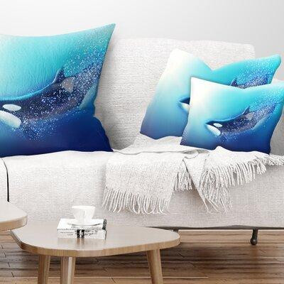 East Urban Home Animal Killer Whale and Sea Pillow in Bedding
