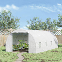Greenhouse 19.5' L x 9.8' W x 6.8' H White