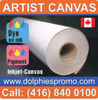 Blank Roll of Fine Quality Polyester Matte Art Canvas Artist ARTISTIC Supply Inkjet Solvent Prints Printing - $149/roll