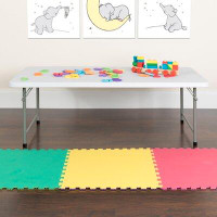 Flash Furniture 4.93-Foot Kid's Plastic Folding Activity Table - Play Table