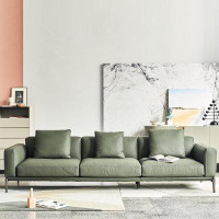 MABOLUS 110.24" Green 100% Polyester Modular Sofa cushion couch
