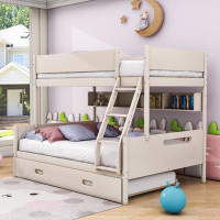 Harriet Bee Jalexa Kids Twin Over Full Bunk Bed with Twin Size Trundle
