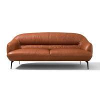 Plethoria Layla 88.5'' Genuine Leather Sofa