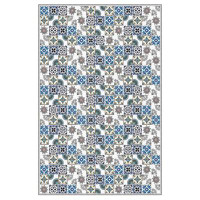 East Urban Home Amoux Machine Woven Rectangle 2'7" x 4'11" Polyester Area Rug in Green/Blue/Brown