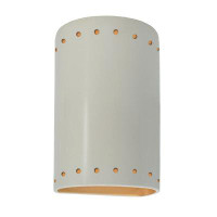 Justice Design Group Ambiance - Small Cylinder w/ Perfs Wall Sconce - Closed Top - Dedicated LED