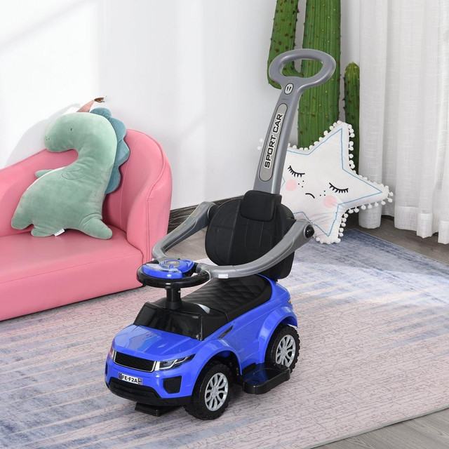 2 IN 1 KID RIDE ON PUSH CAR STROLLER SLIDING RIDE ON CAR WITH HORN MUSIC LIGHT FUNCTION SECURE BAR RIDE ON TOY FOR BOY G in Toys & Games