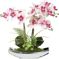 Primrue Faux Orchid Plant For Home Office Bathroom Living Room Party Decoration