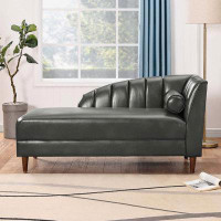 Ebern Designs Burridge 64'' Vegan Leather Sofa