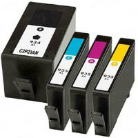 HP 934XL Black (C2P23AN) and HP 935XL Cyan, Magenta, Yellow (C2P2xAN) Remanufactured Ink Cartridge - Combo Pack - 4 Cart