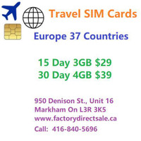 Europe Travel SIM Card 37 Countries (France, Italy, Germany,Austria, Belgium, Bulgaria,Greece, Hungary, Iceland, Ireland