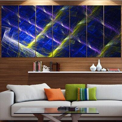 Design Art 'Dark Blue Fractal Grill' Graphic Art Print Multi-Piece Image on Canvas in Arts & Collectibles