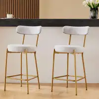 Mercer41 Bar Stools Set of 2 Counter Height Bar Stools for Kitchen