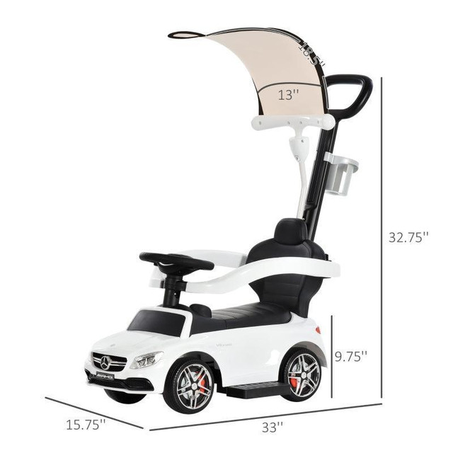 2 IN 1 PUSH CAR FOR TODDLERS FOR 1-3 YEARS OLD, OFFICIALLY LICENSED AMG C63 BABY CAR in Toys & Games - Image 3