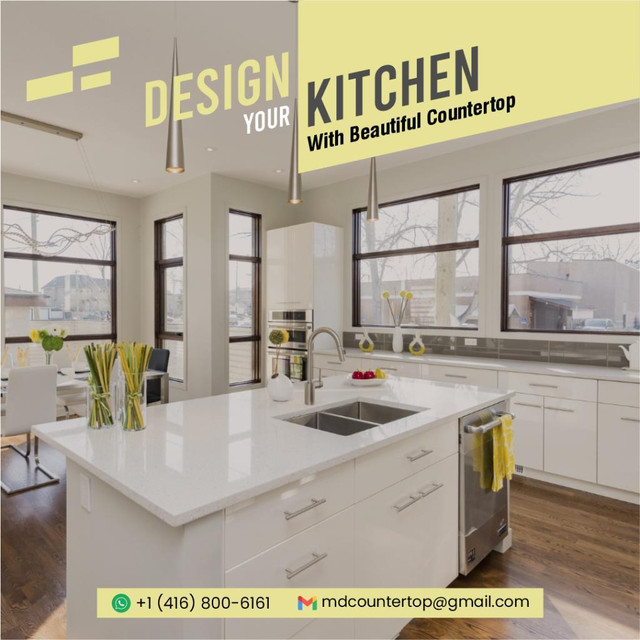 Design Your Kitchen with Beautiful Countertop and Water Island in Cabinets & Countertops in Toronto (GTA)