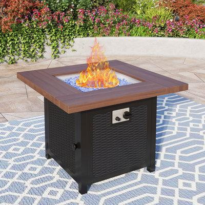 Alphamarts 33.8" Outdoor Propane Gas Fire Pit Table for Patio in BBQs & Outdoor Cooking