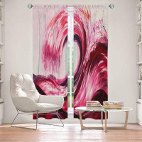 East Urban Home Lined Window Curtains 2-panel Set for Window by Lam Fuk Tim - Wave Rolling 1 Pink