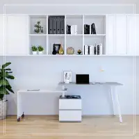 Ivy Bronx Techni Mobili Rotating Multi-Positional Modern Desk