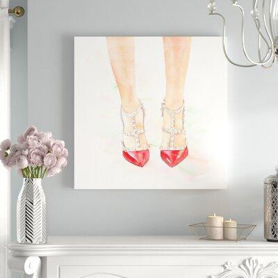 Made in Canada - House of Hampton 'Studded High Heels Shoes' Oil Painting Print on Wrapped Canvas in Arts & Collectibles