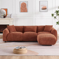 Ivy Bronx 102.36" 3-Seater Upholstered Sofa With Ottoman