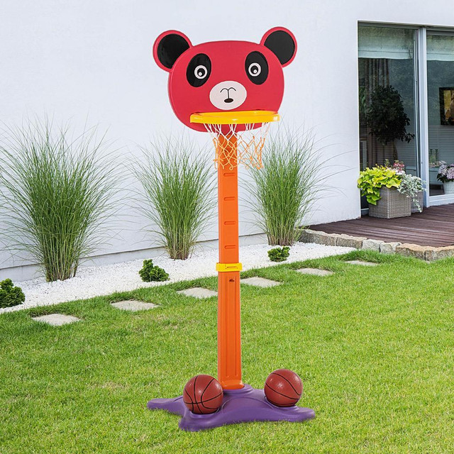 2 IN 1 KIDS &amp; TODDLER BASKETBALL HOOP WITH 2 BALLS AND DART BOARD ADJUSTABLE EASY SCORE FOR 3-8 YEARS INDOOR OUTDOOR in Basketball