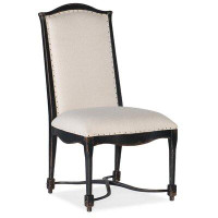 Birch Lane™ Chamberlain Upholstered Side Chair in Black/Cream