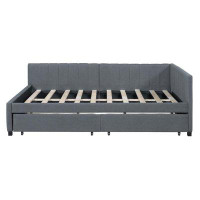 Latitude Run® Full Size Upholstered Daybed with 2 Storage Drawers Sofa Bed Frame