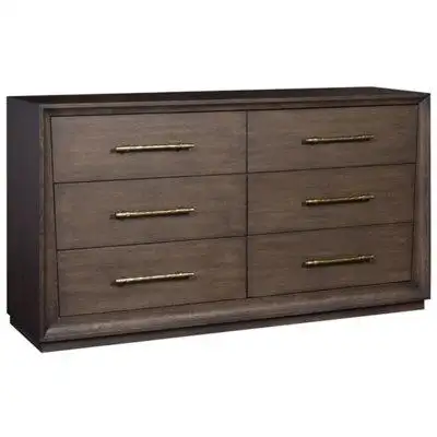 Vanguard Furniture Ridge 6 Drawer 72" W Solid Wood Double Dresser