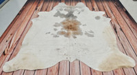 Gray White Cowhide Rug Brazilian Cow Hide Peau De Vache Free Shipping 80 X 75 Inches 1530 Western Style Cow Rugs