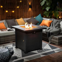 Darby Home Co 28Inch Square Fire Pit Table