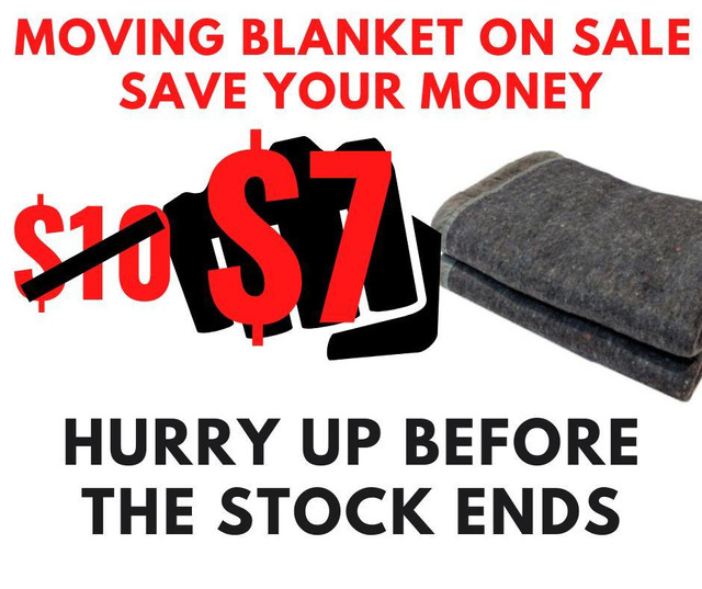 Huge savings on moving blankets. Shop today before they are sold out in Other