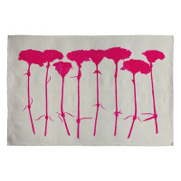 Deny Designs Garima Dhawan Pink Carnations Novelty Flatweave Pink Rug