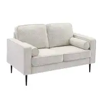 Ebern Designs Living Room Upholstered Modern Sofa With High-Tech Fabric Surface/ Chesterfield Tufted Fabric Modern Sofa