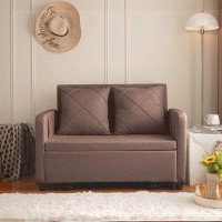 Hokku Designs Modern Love Seat Futon Sofa Bed with Headboard