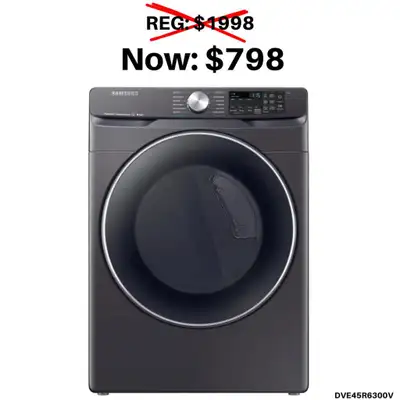 Samsung Dryer On Sale!! DVE45R6300V