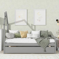 Harper Orchard Wooden Daybed with Trundle,twin size