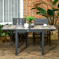 Outdoor Dining Table 63" L x 31.5" W x 29.5" H Beige