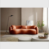 Everly Quinn Yujin 93.6'' Square Arm Curved Sofa