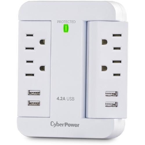 CyberPower Home Office 4-Outlet Surge Suppressor/Protector - P4WSU in General Electronics - Image 4
