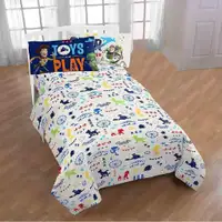 Toy Story4 Toys at Play 4 Piece Full Sheet Set for Kids
