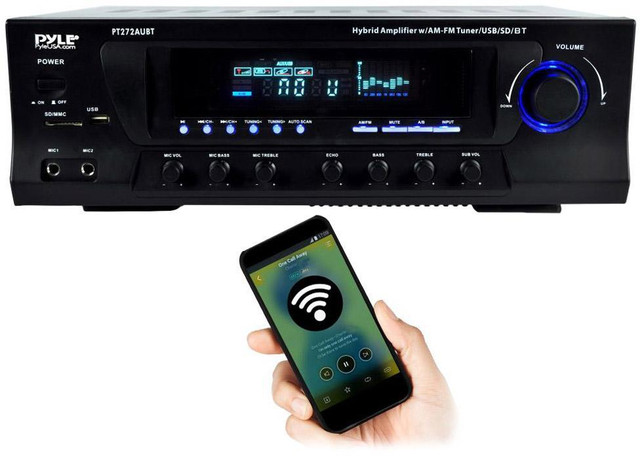 ONLY $189 -- Pyle PT272AUBT Hybrid Bluetooth Amplifier Receiver Stereo System in Stereo Systems & Home Theatre