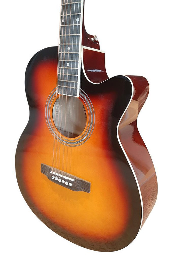 Acoustic Guitar for beginners, Students 40 inch Full Size Sunburst SPS379 in Guitars - Image 2