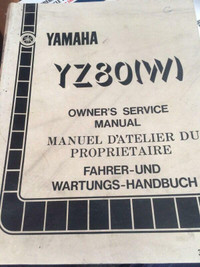 1989 Yamaha YZ80W Owners Service Manual