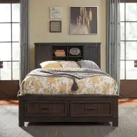 Union Rustic Hinnar King Bookcase Bed