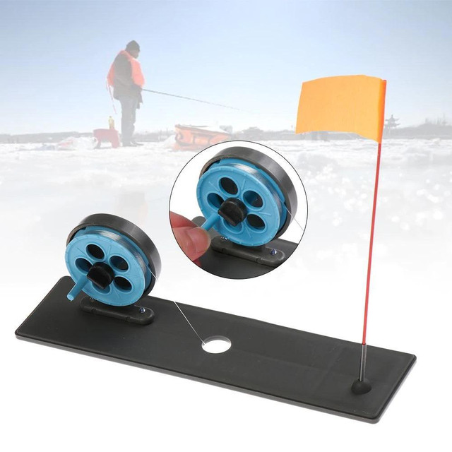Automatic Ice Fishing Tip-Ups with Flag Marker, Ice fishing reel & rod, Brimbale pêche sur glace in Other
