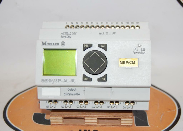 Moeller- Easy 619-AC-RC (240V, 10Amp, 12 Digital Inputs, 6 Relay Outputs) Programable Relay in General Electronics